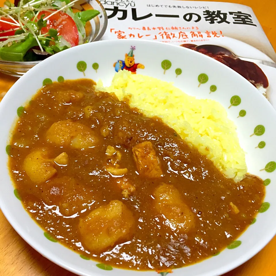 Snapdishの料理写真:dancyuカレーの教室にのってたカリ〜番長水野さんのレシピをアレンジしてチキンカレー|カウンター嬢さん