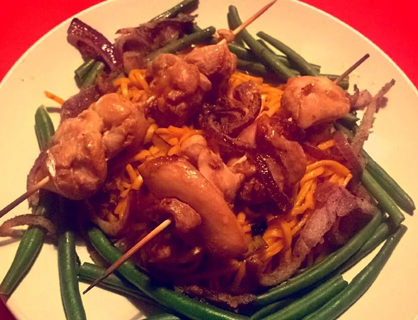 Chicken Yakitori with Sweet and Sour Chilli Noodles|Nicole Avisさん