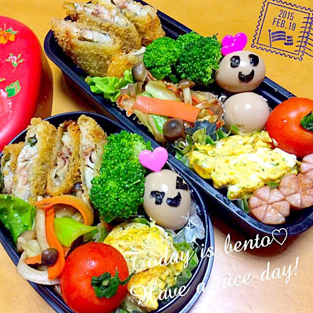 あじフライ煮卵弁当♡|えっちゃんさん