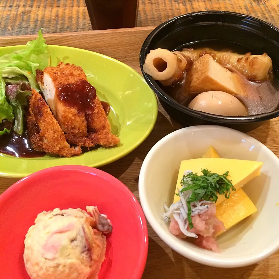 チキンカツとおでんなど|hiroshixさん