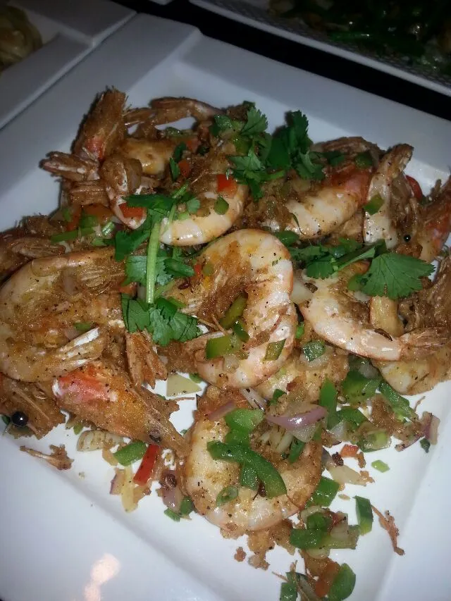 pepper shrimp.  Chinese new year|Polly Gelfusoさん