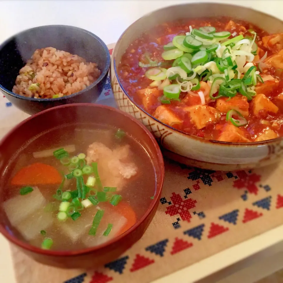 ピリッと辛くてココロもカラダも温まる〜麻婆豆腐定食♡|ユウリンさん