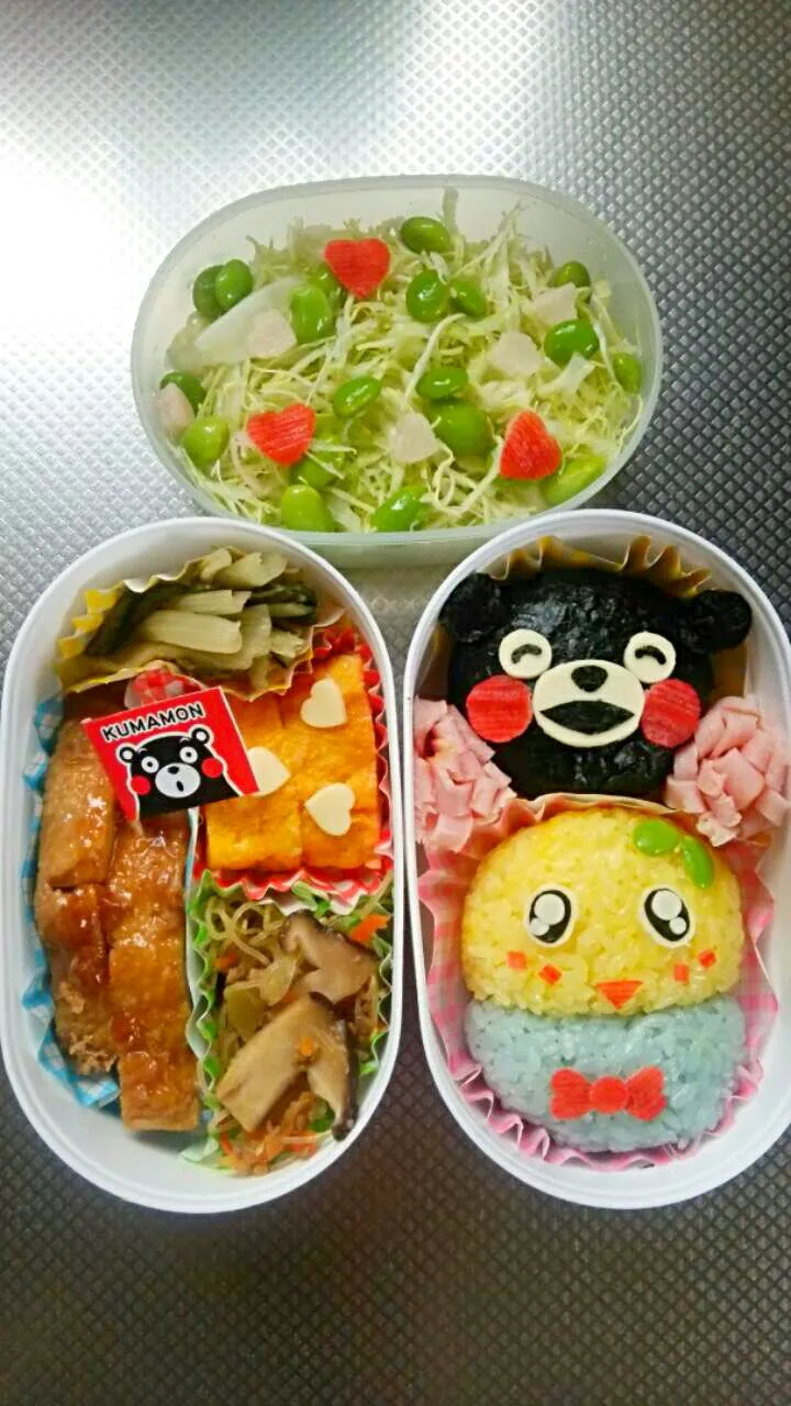 Snapdishの料理写真:2/18 くまもん ふなっしー|ひろこさん