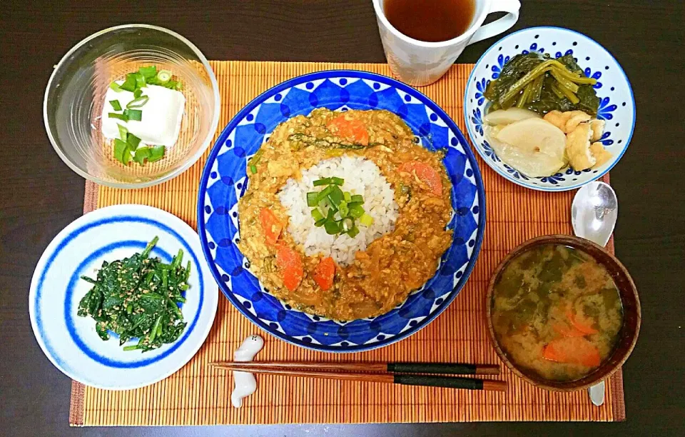 鰹出汁で☆和風鶏キーマのとろみカレー😊♪|pikyuさん