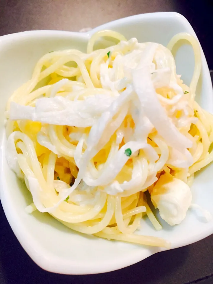 帆立とクリームチーズのサラダパスタ🍝|Mikako Iidaさん