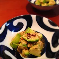 プーティさんの料理 アボカドの薬味ポン酢漬け♪