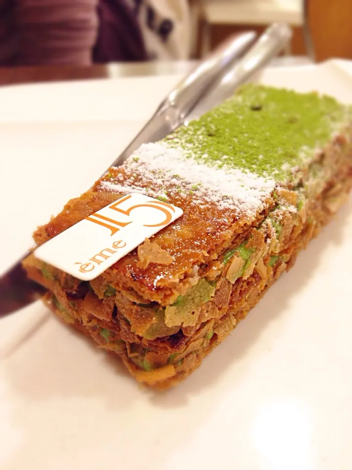 Green Tea Napoleon|Sam: photos by iPhoneさん