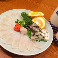 Snapdishの料理写真:とらふぐ刺|Tsuyoshi Kawakamiさん