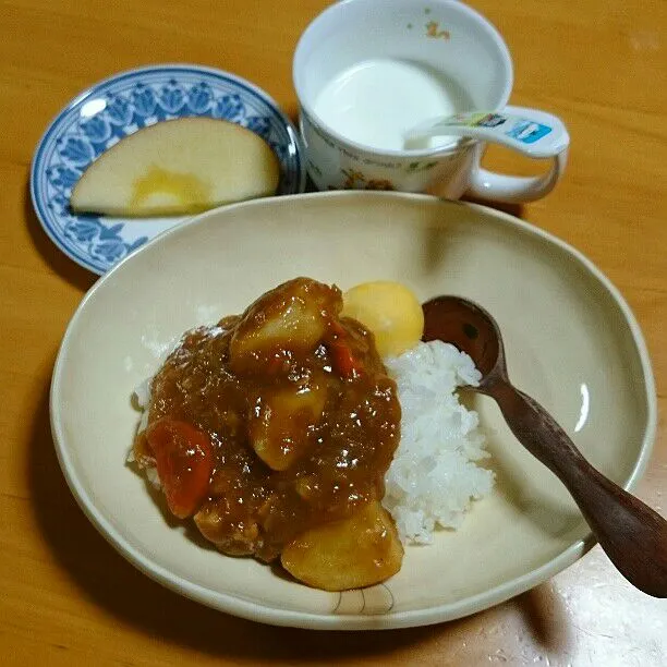 ぼっちゃんの朝食☕😃🌄
朝カレー🍛|ふみぃさん