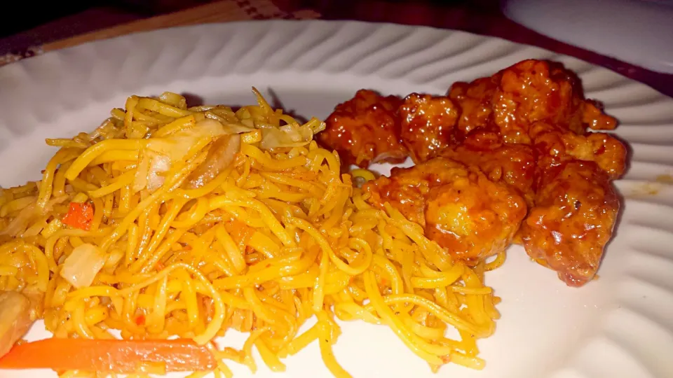 #Fried Noodles #orange chicken|shaluさん