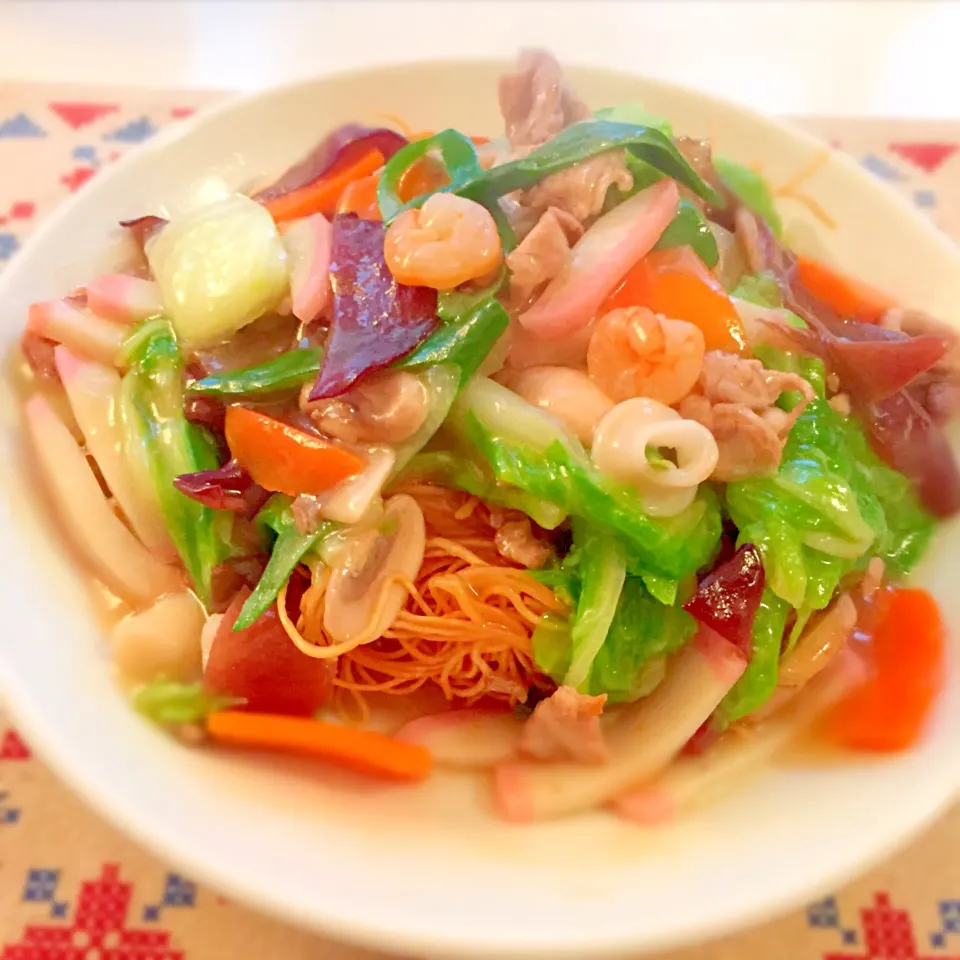 皿うどん♡
家にあるもので簡単に作れました！|ユウリンさん