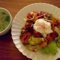 【月曜の晩御飯】甘辛鳥丼、味噌汁|あほぱななさん