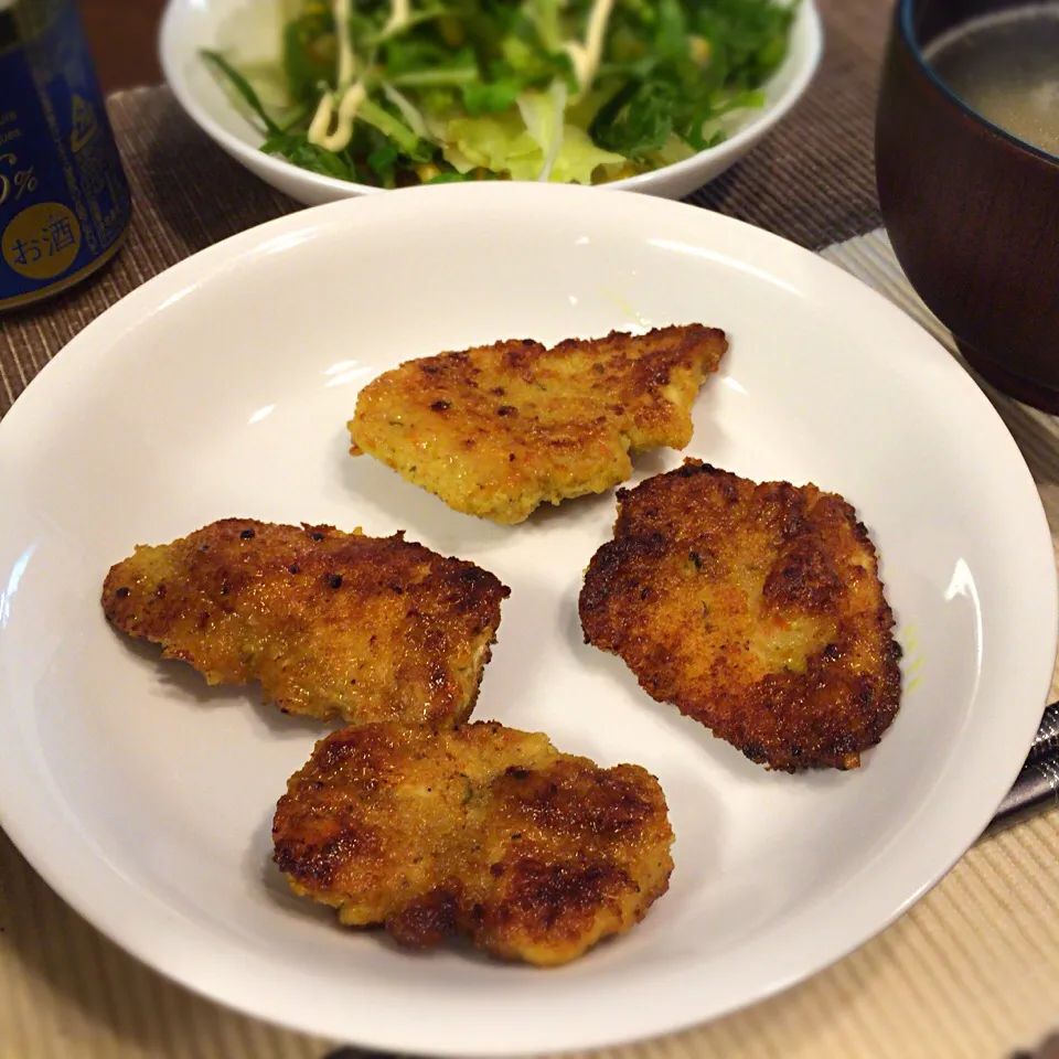 鶏肉カレー焼き|さるさん