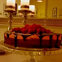 raspberry and chocolate mousse  brownie|celine lundさん