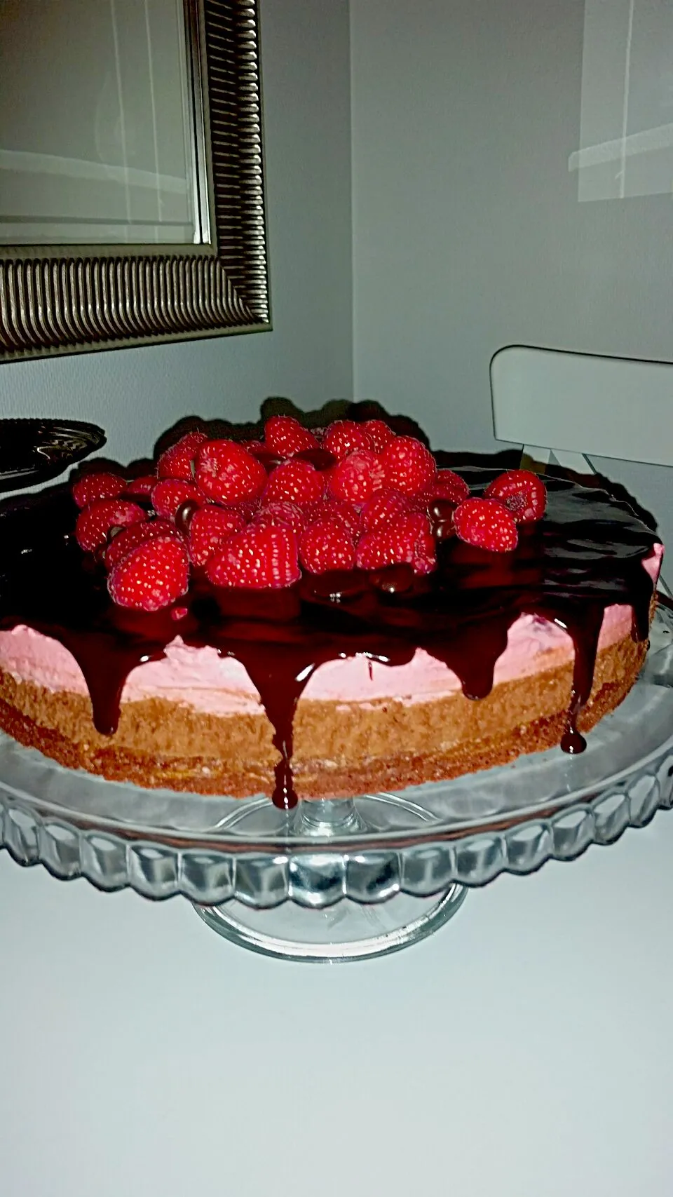 chocolate and raspberry mousse brownie|celine lundさん