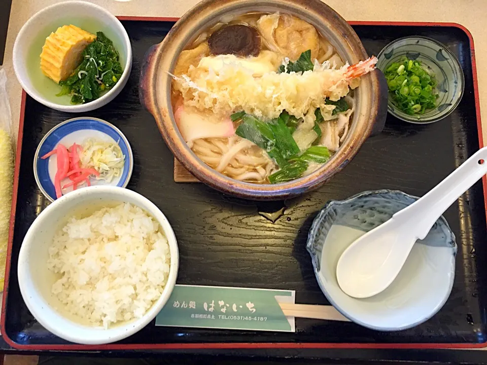 鍋焼うどん定食|あつしさん