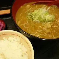 Snapdishの料理写真:カレーそば+小ライス|Tatsuya Moritaさん