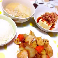 鶏胸肉とゴロゴロ野菜の黒酢あんかけ|imuasamiさん