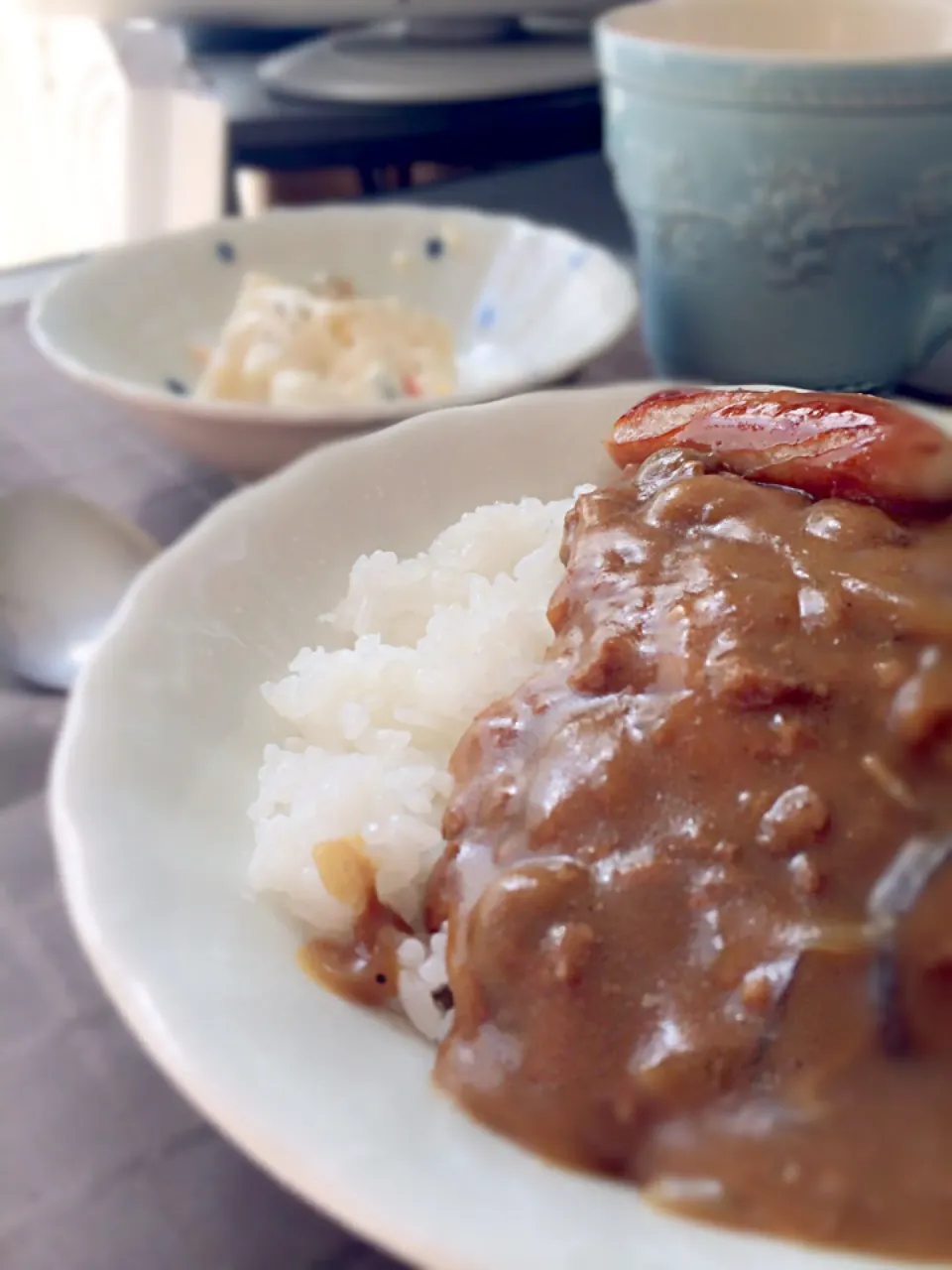 Snapdishの料理写真:椎茸としめじと挽肉の普通カレー|harunaさん