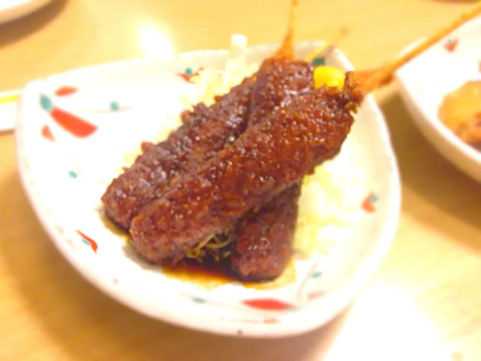 Snapdishの料理写真:味噌串カツ|Maco doxieさん