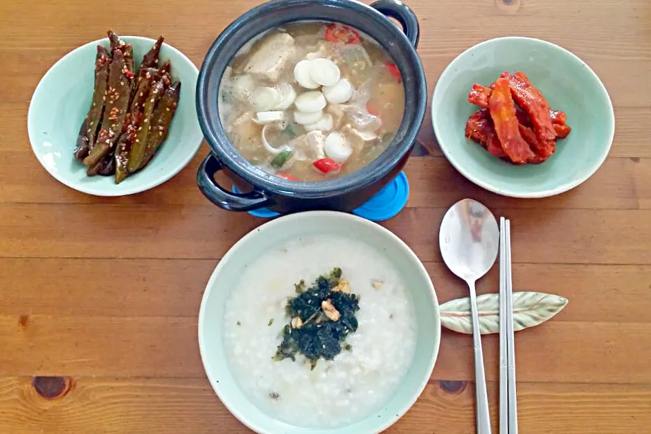 전복죽과 된장찌개  그리고 반찬|손명숙さん