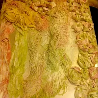 Hand made Pasta, Beetroot, Spinach and Herb flavored.|Amrit Appadenさん