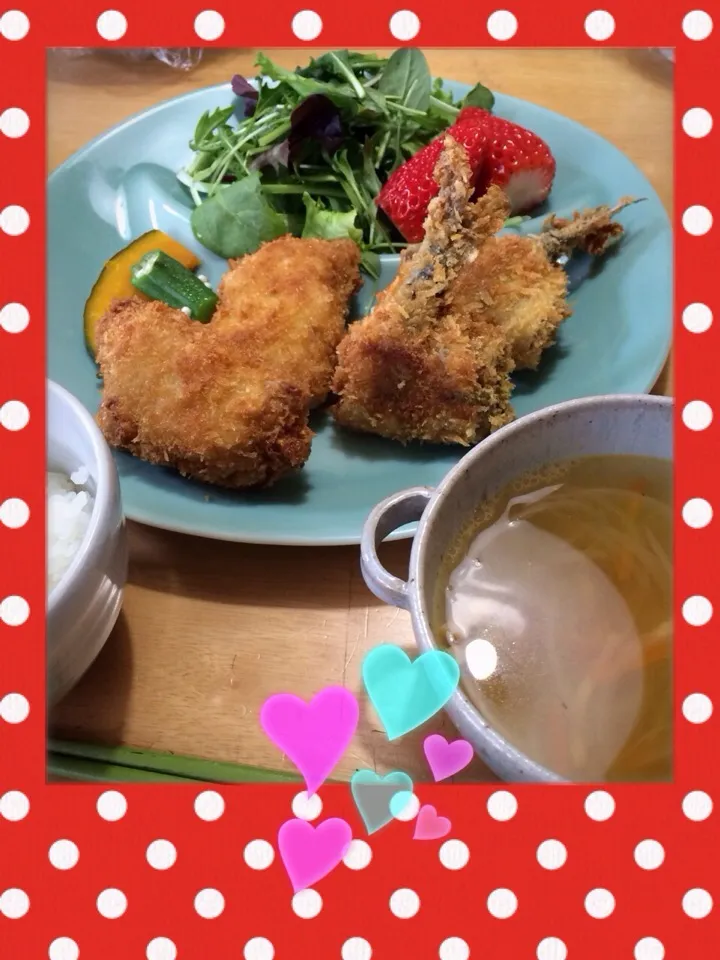 Snapdishの料理写真:ミックスフライのおうちカフェ|mameさん