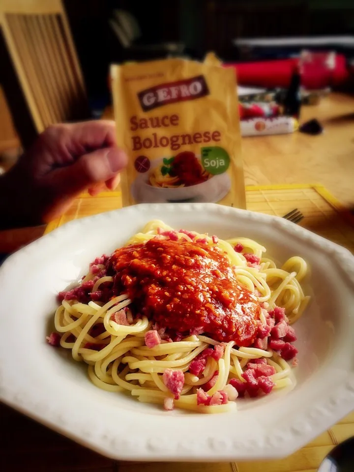 spaghetti and vegan sauce bolognese 🍜|CatzeMDさん