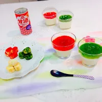 Snapdishの料理写真:甘酒ミルキームース•いろどり麩らすく|とみりさん