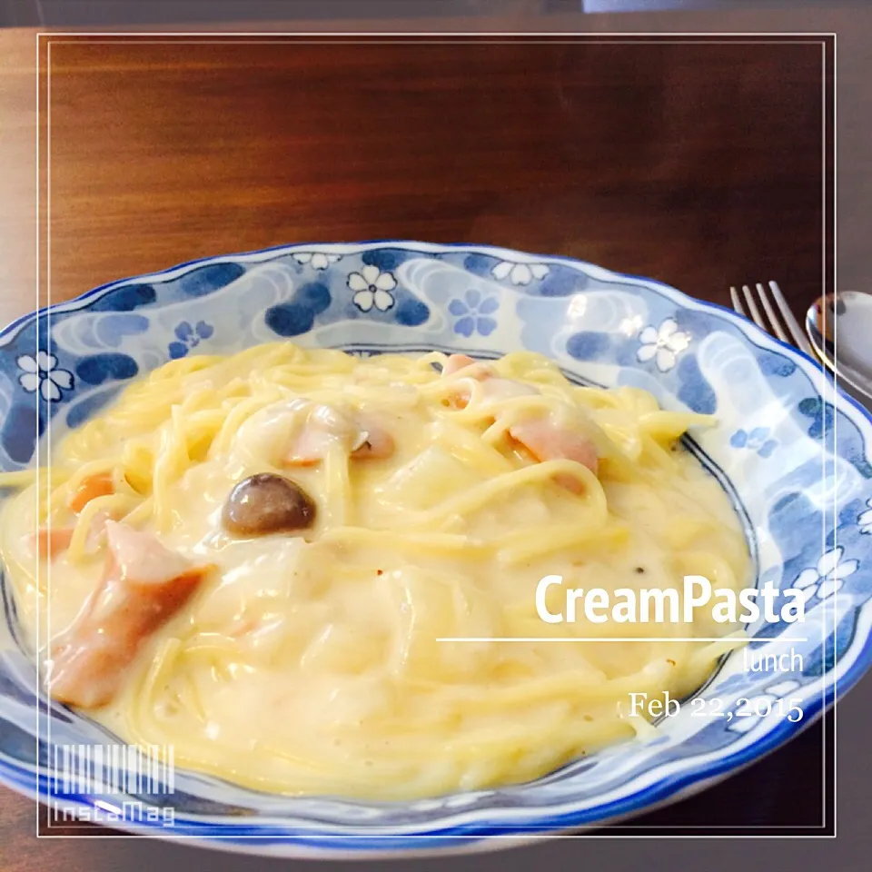 お母さんのシチューのリメイク→CreamPasta😆🍴✨|まきんすぱん///さん