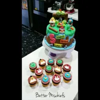 Angry Birds Birthday Cake & Cupcakes|Kandos Galさん