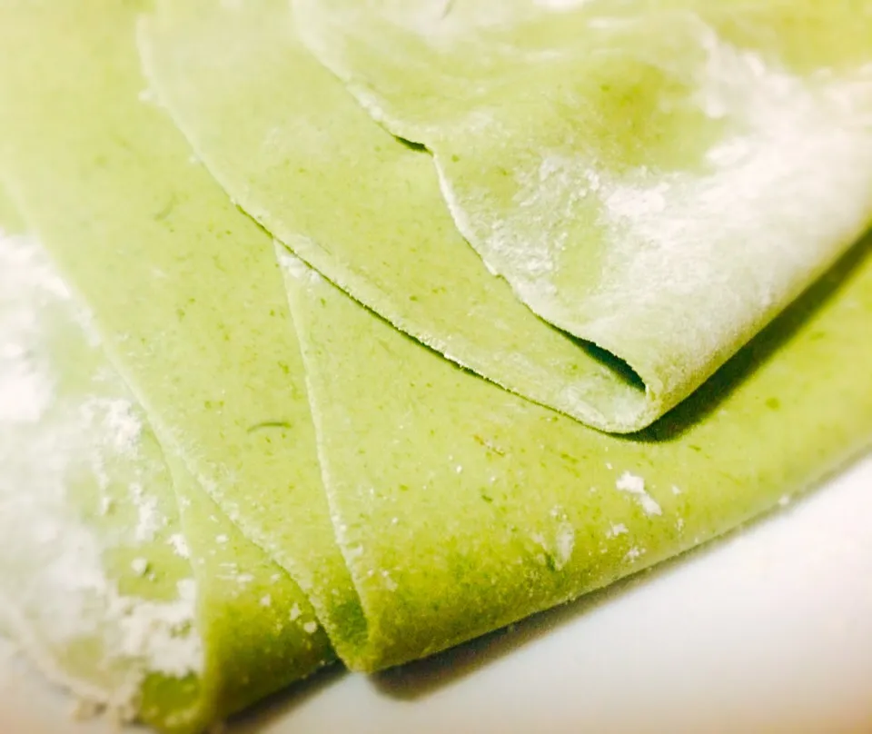 Snapdishの料理写真:Spinach pasta dough|Masakiさん