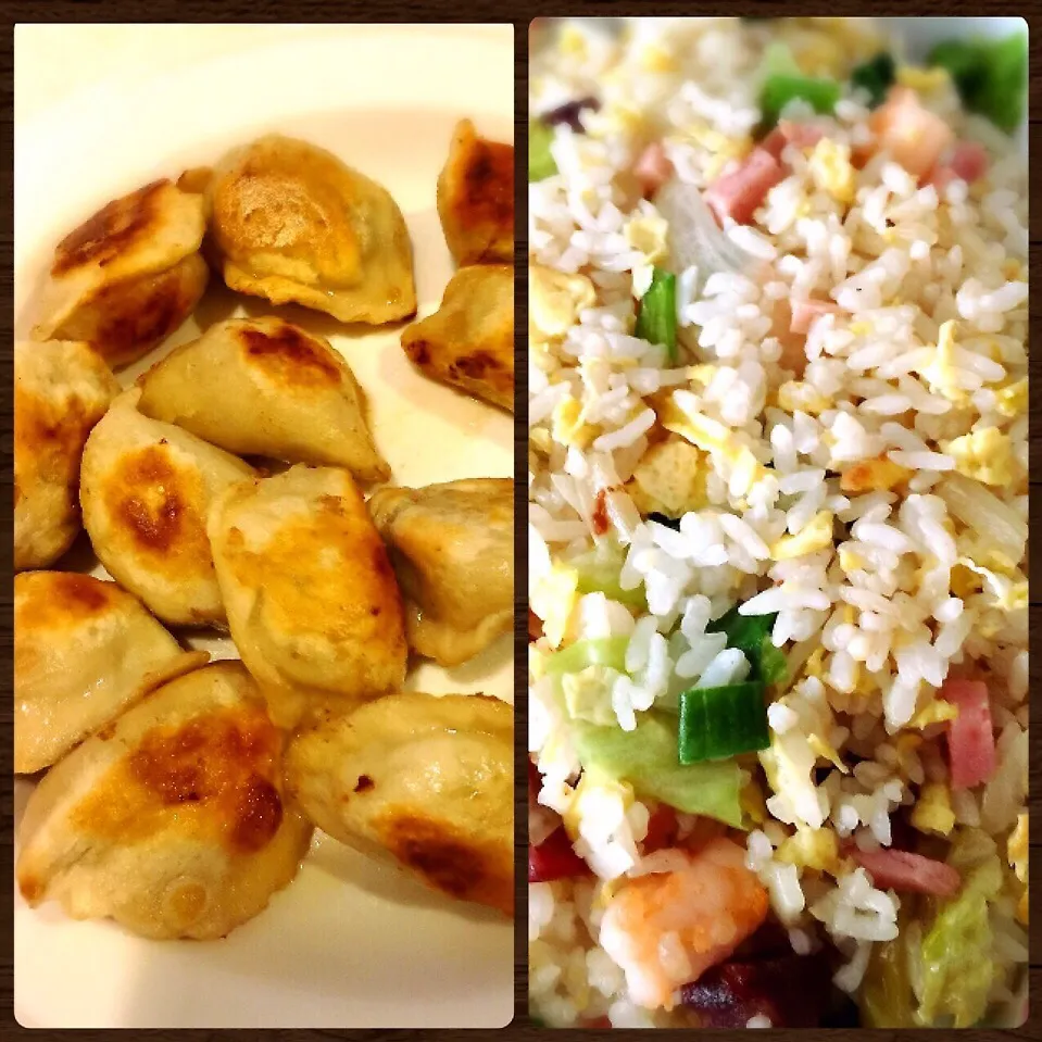 Dumplings & lettuce fried rice|erisさん