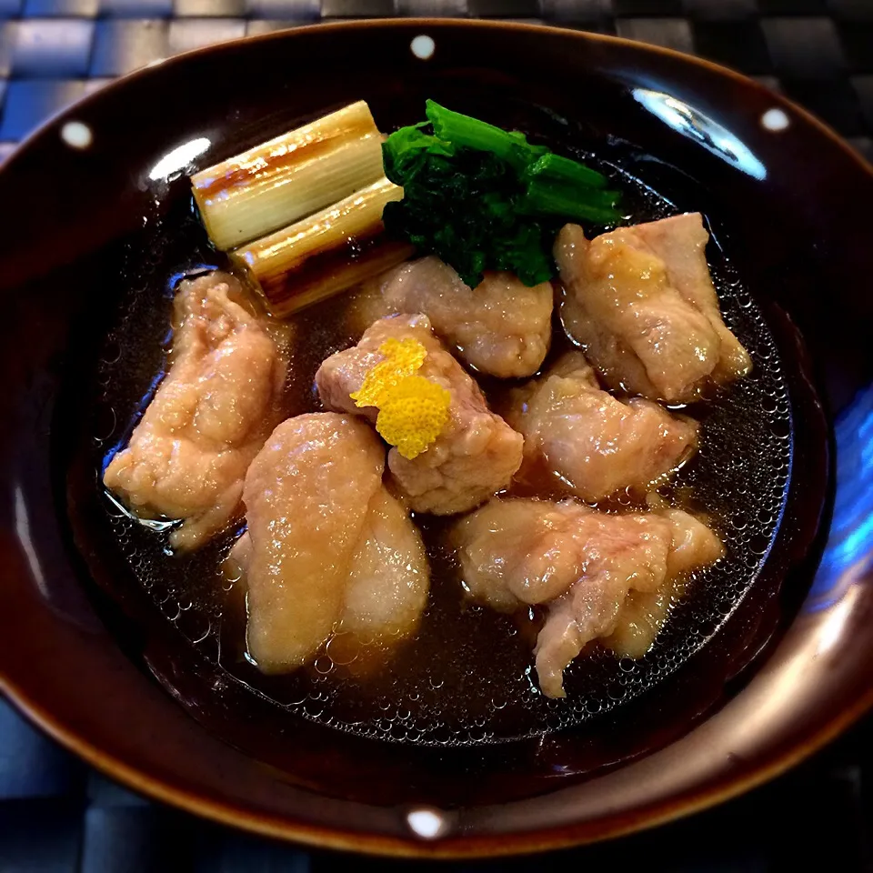 昆布つゆで！                                              鶏モモ肉の治部煮|志野さん