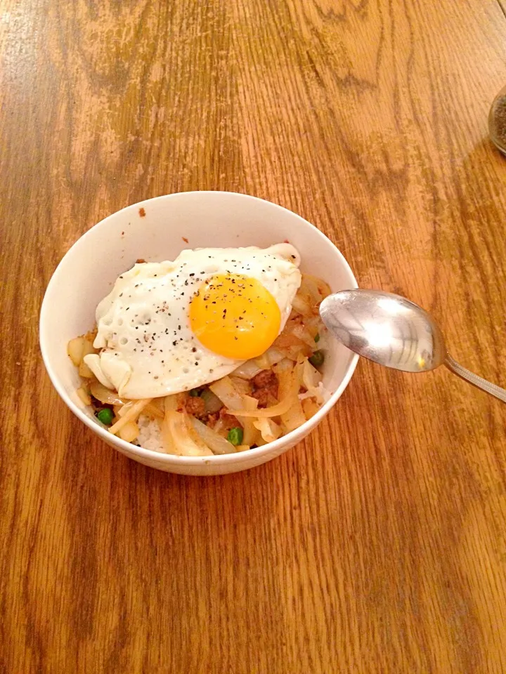 Rice with organic veg and egg|Akashi Koieyamaさん