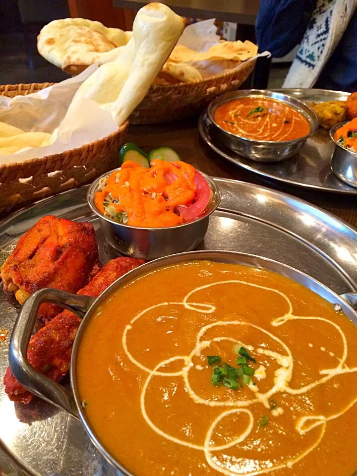 チキンカレーとナン|くぽさん