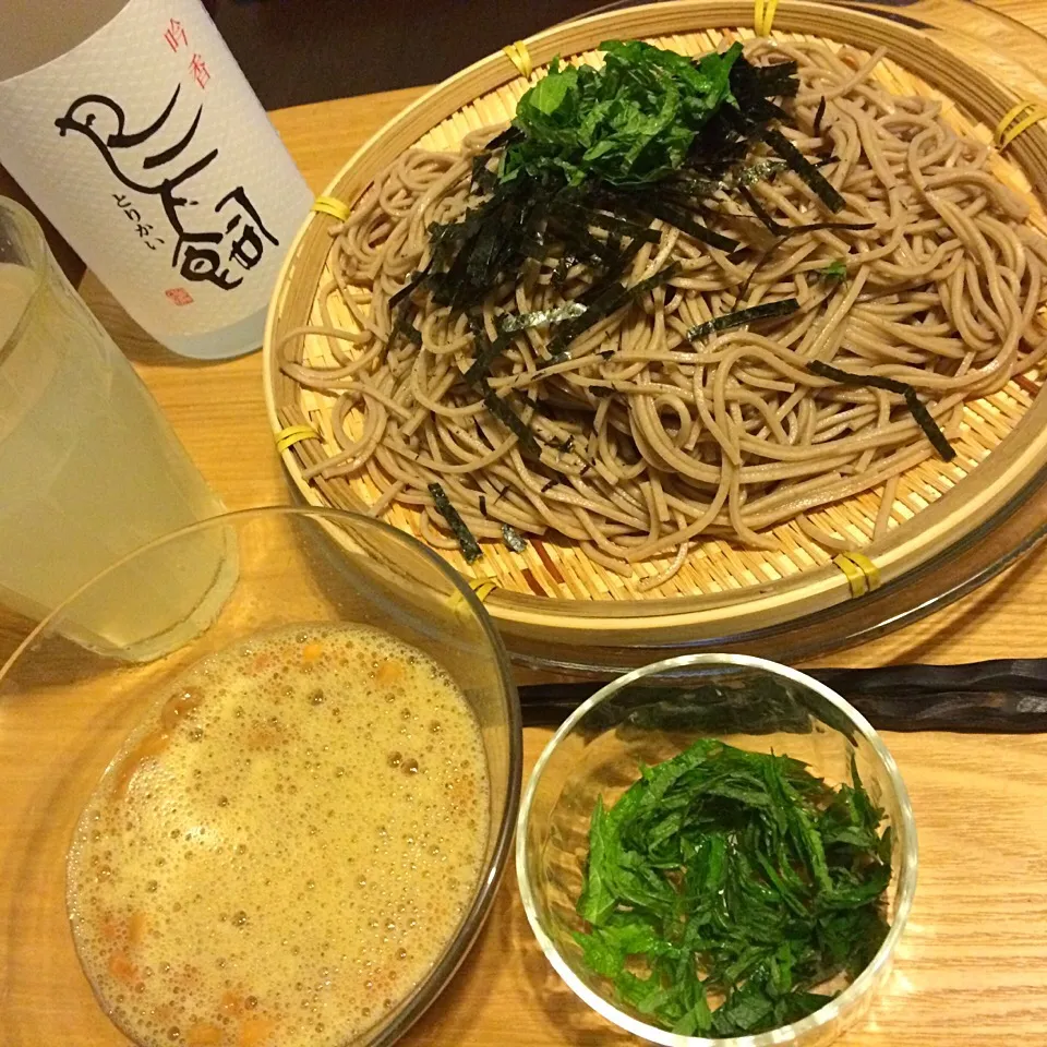 Snapdishの料理写真:2/23/2015 納豆蕎麦(๑′ᴗ‵๑)|Jean Nobyさん