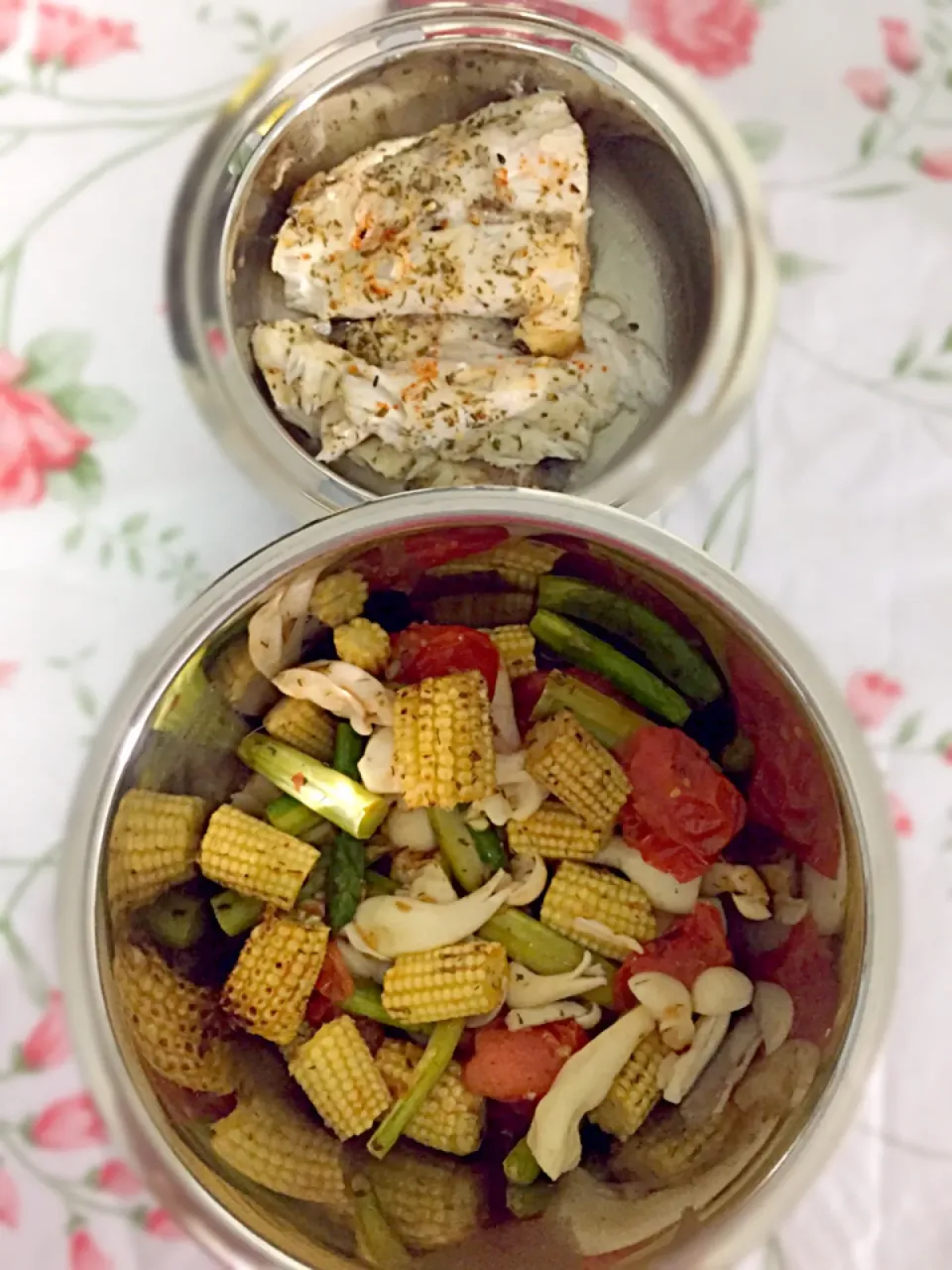 Baked fish and roasted veg (using Philips Airfryer)|dawn ngさん