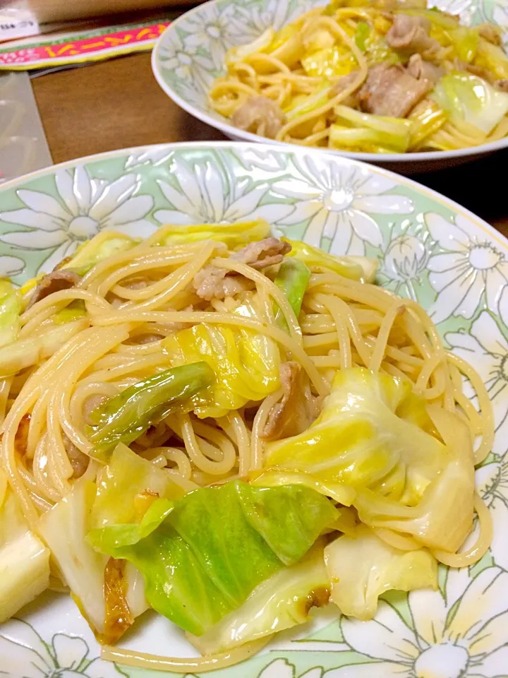 豚バラとキャベツの柚子胡椒パスタ|白川紀子さん