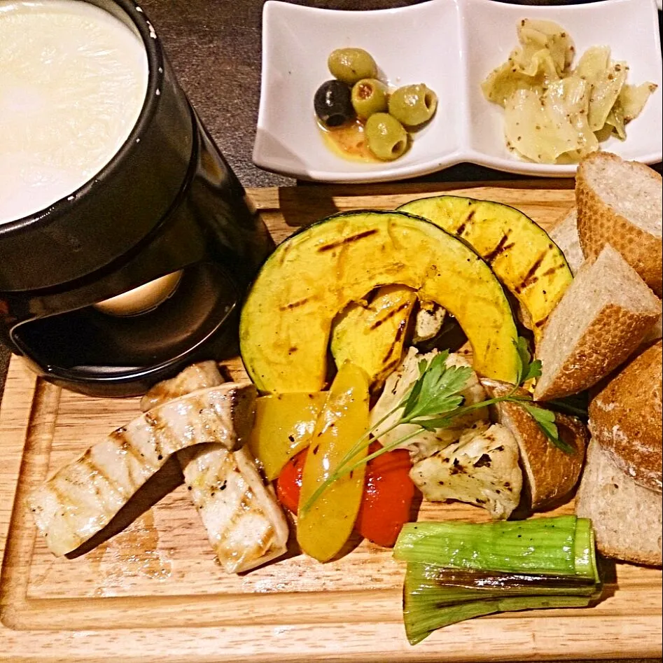 veggies cheese fondue...
colorful dinner！:)|roseさん