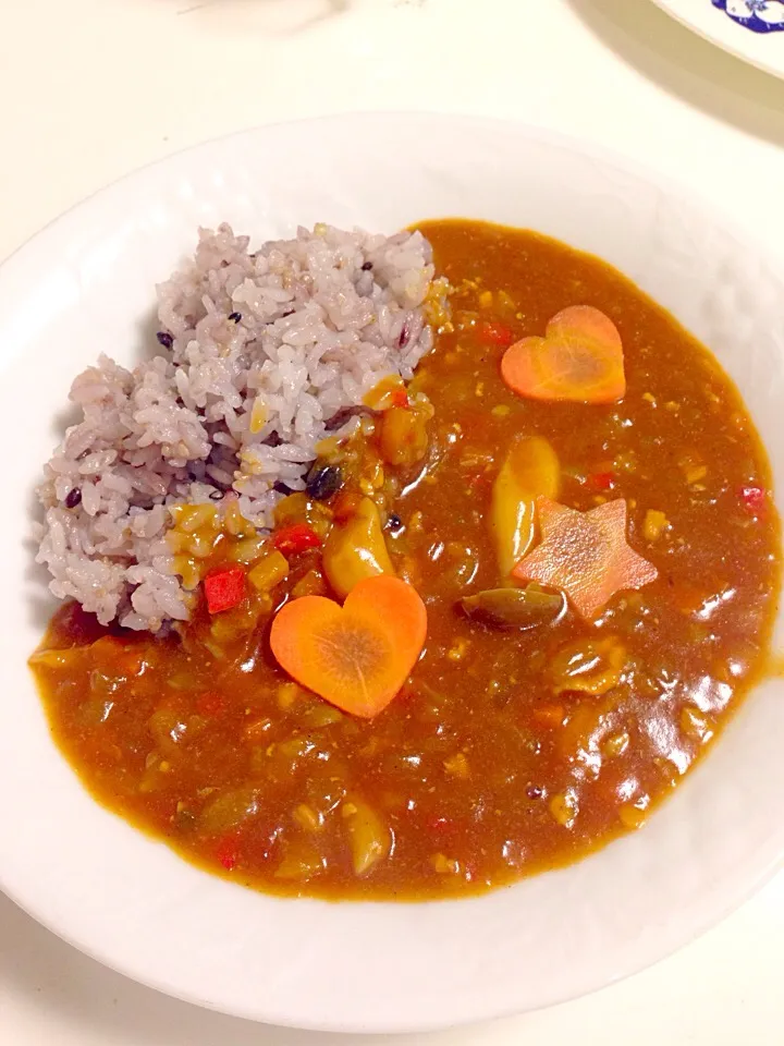 十六穀米カレー|おかーＰさん