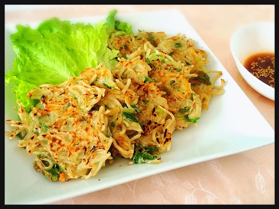 蕎麦とケールのお焼き風|さよんぬさん