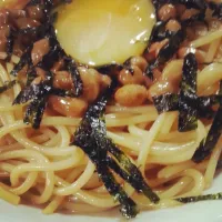 Snapdishの料理写真:#納豆パスタ|hirokoさん