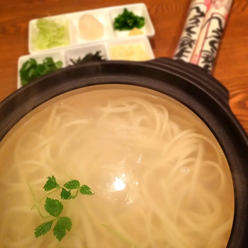 土鍋で釜揚げうろ〜ん🍲ʕ-̼͡-ʔ安城・和泉の手延べうろ〜んʕ-̼͡-ʔ|七海さん