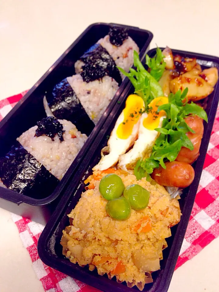 Snapdishの料理写真:お弁当***おかナポ🇮🇹が入ってます⑅◡̈*|いのちゃんさん