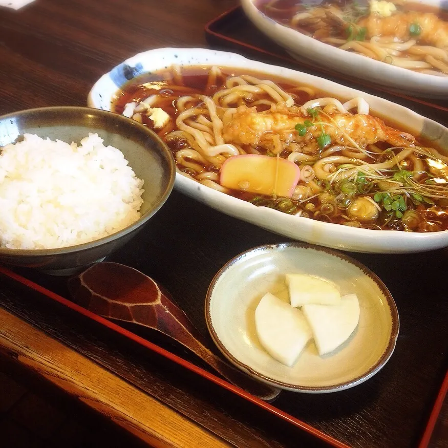 Snapdishの料理写真:海老天あんかけうどん定食|美也子さん