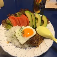 Snapdishの料理写真:豆腐バーグでロコモコ丼|megさん