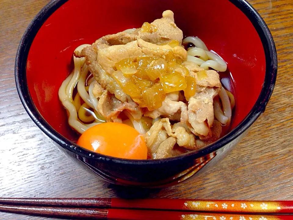 Snapdishの料理写真:頂き物の讃岐うどんを使って、肉うどん！|りょうこさん