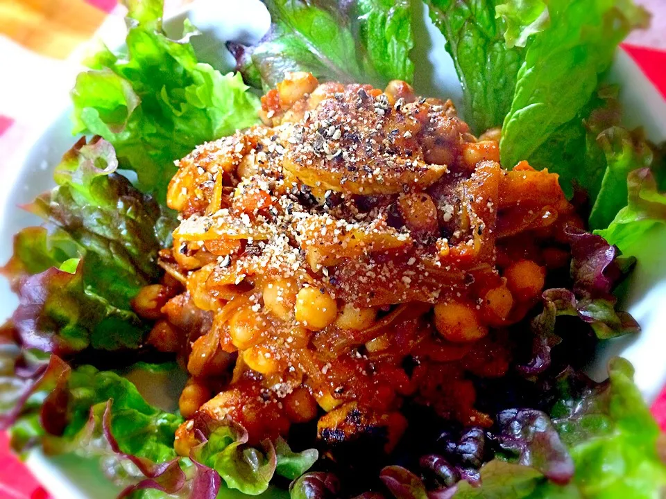 鶏むね肉とひよこ豆とセロリのスパイシートマト煮込み🍅|ぷっくりんこ💙さん