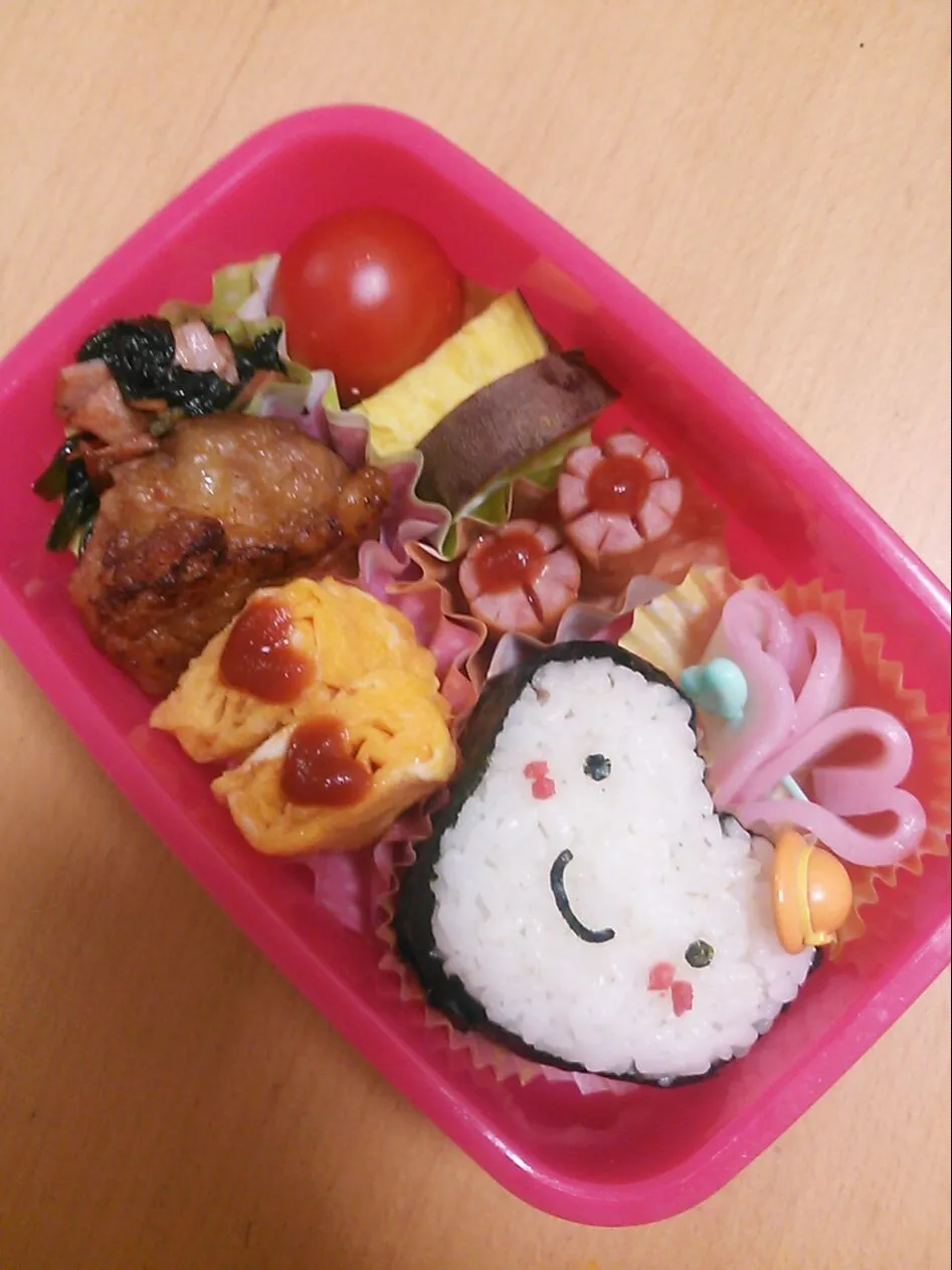 今日のお弁当さん♪ハートおにぎり弁当(*^-^*)|Kayo Matsudaさん